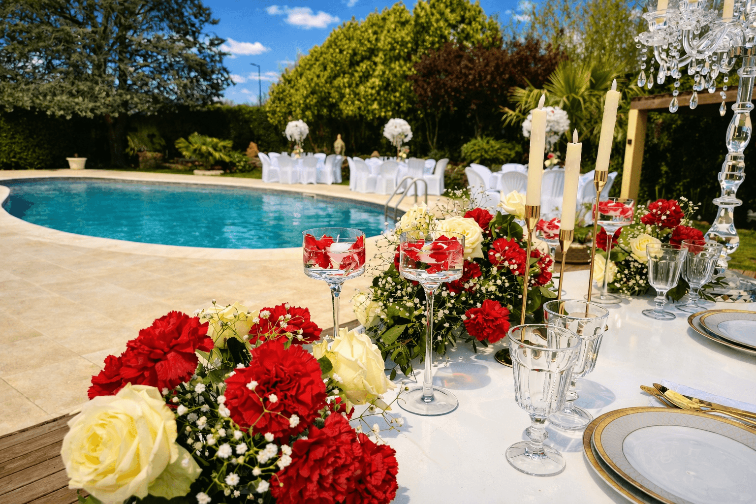 La villa event’s garden